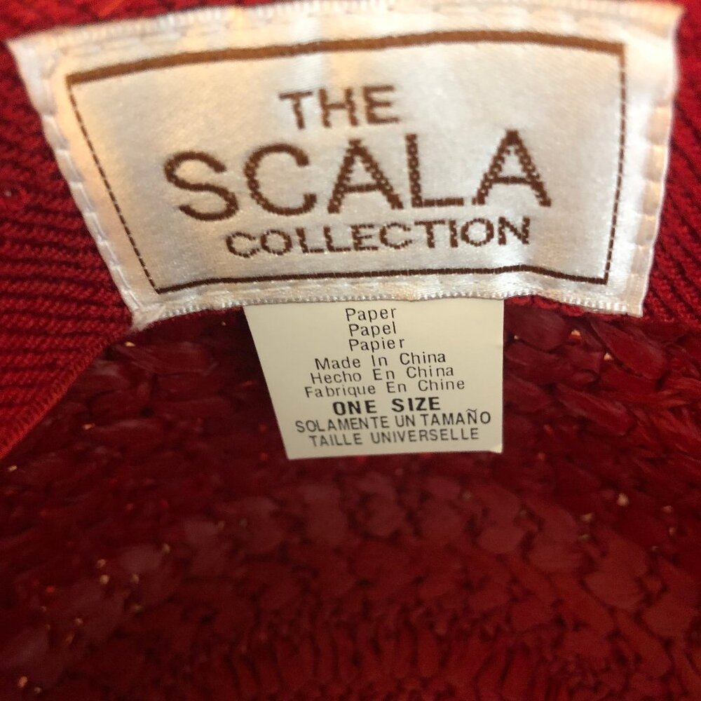Scala Collection Red Woven Hat - image 5